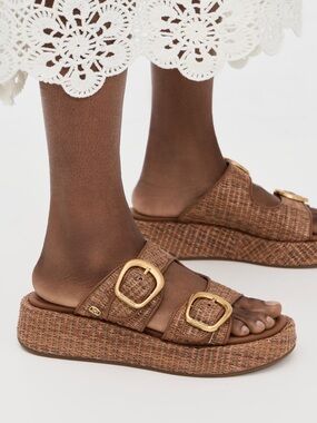 Sam Edelman Nerissa Rich Brown Platform Sandals New!